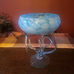 Vintage Krosno Jellyfish Bowl 