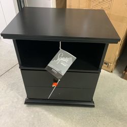  1 Drawer Nightstand BLACK