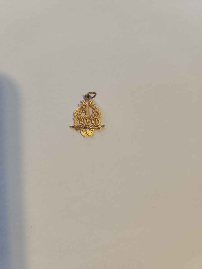 14k Gold Friend Pendant