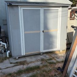 Wood Tool Laundry Storage Shed Grey