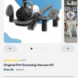 Pet Grooming Vacuum Kit