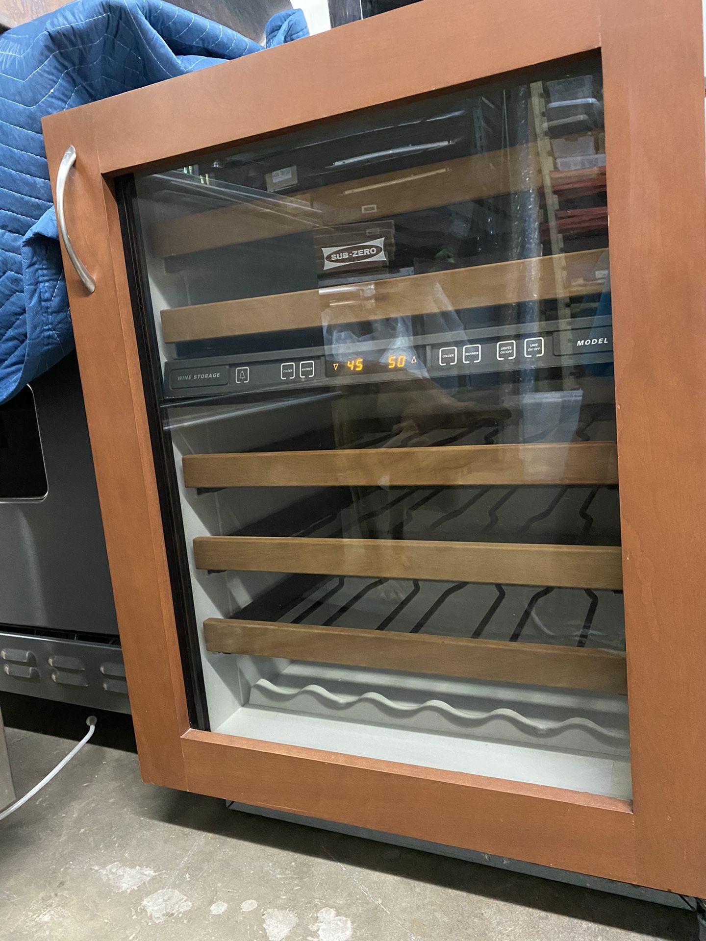 Sub zero 424 wood paneled wine fridge 80 bottle each 2 available. dual