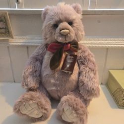 Charlie Bears Miss Jekyll Light Purple Handmade Plush Bear