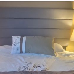 Britte King Padded Headboard-Gray