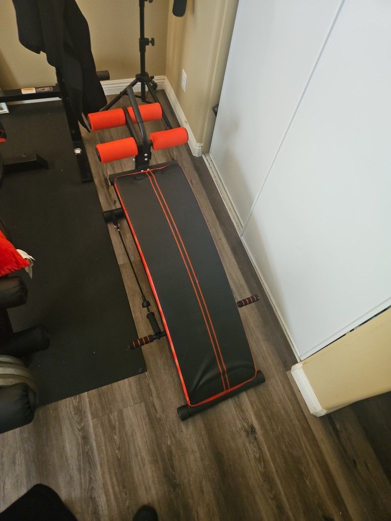 Exercise equipment first, let's