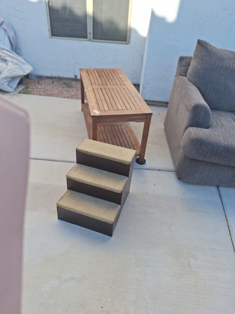 Coffee Table And Dog Stairs