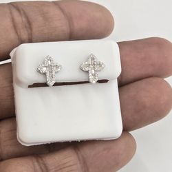 925 Sterling Silver Moissanite Diamond Stud Earring 