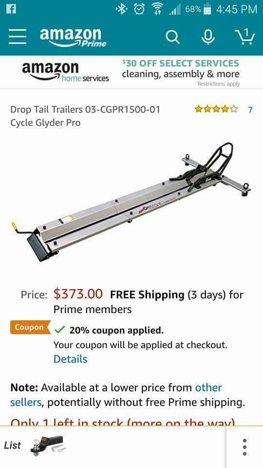 Open box motorcycle glider