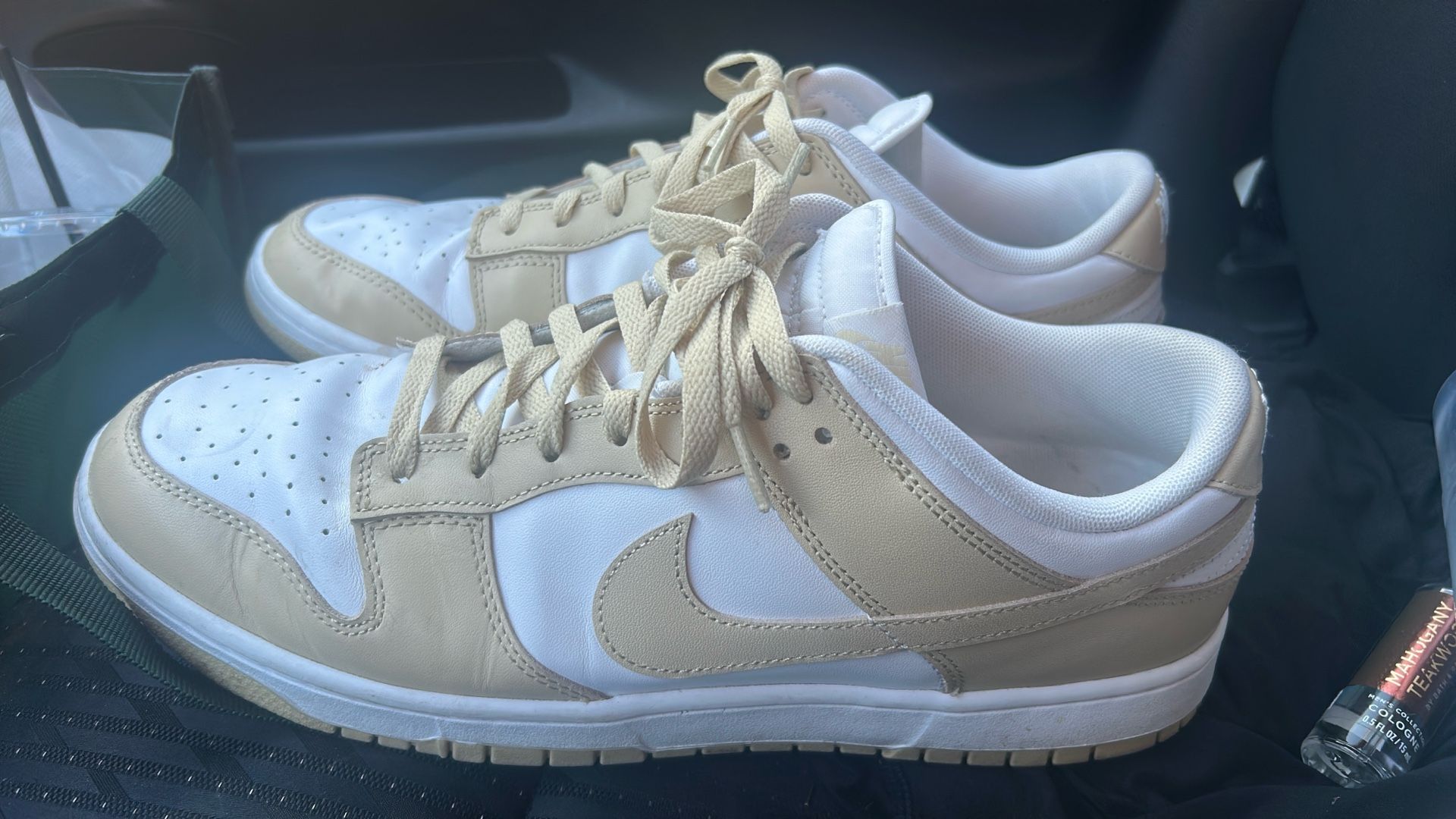 Size 13 White/Gold Nike Dunks
