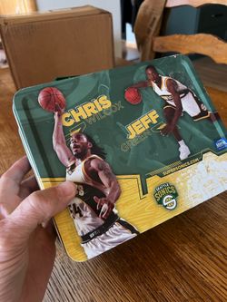 Seattle Supersonics Metal Lunch Box Filled With Sonics Cards