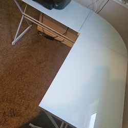 Glass Corner Desk