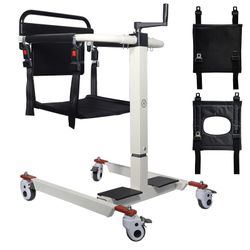 Patient Lift Transfer Chair, Home Bedside Commode Elderly Transport Chair, Wheelchair Lift for car, Toilets Seat Transfer Aid