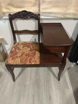 1970’s Side Phone  & Phone Book Table