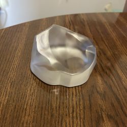 Frosted Crystal Glass Art Rock Iceberg Sculpture Figurine Paperweight Austria