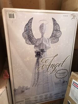 New 50” White/Silver Glitter Angel Indoor/Outdoor $55