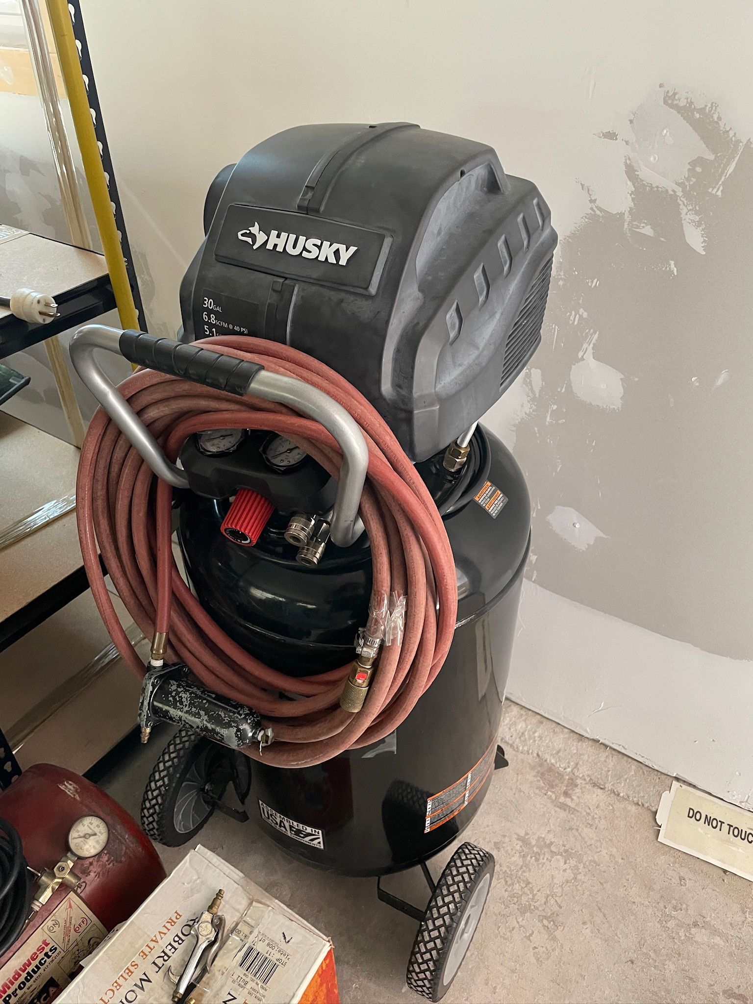Husky Air Compressor w/ extra tank and tools