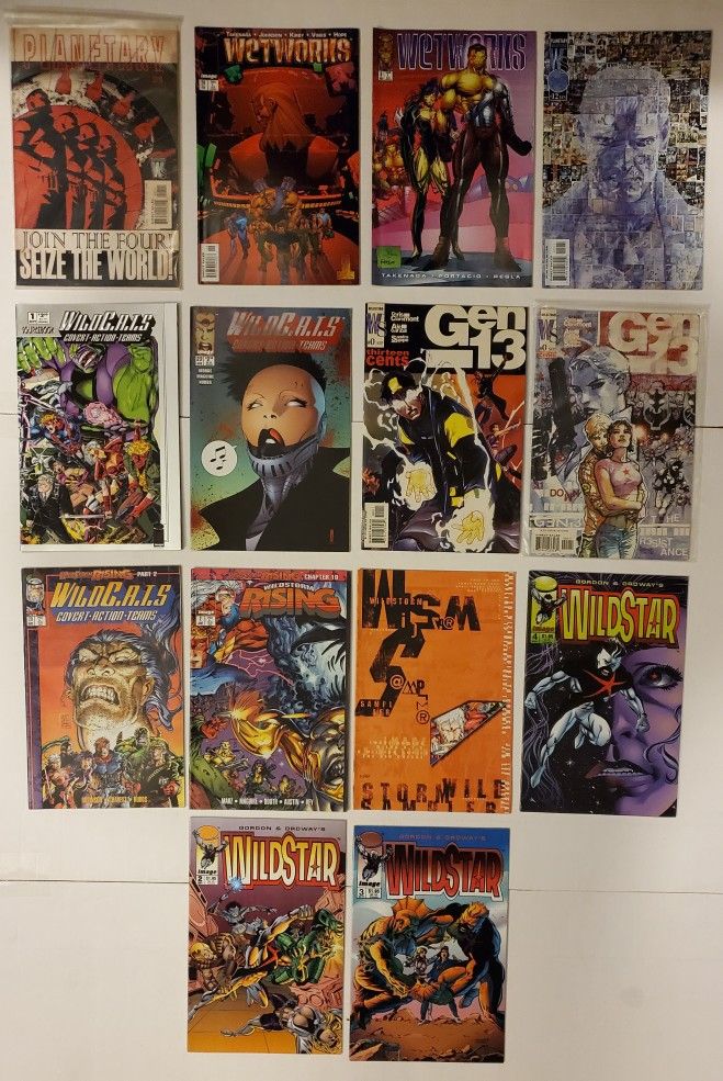 14 Mixed Independent Comic Book Lot of WILDCATS WETWORKS Wildstar And More