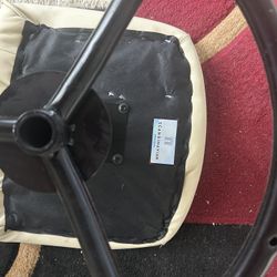 Leather Lounge And Ottoman 