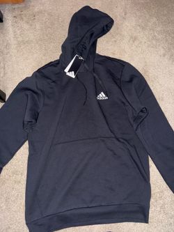 Adidas Essentials Fleece Hoodie Black Size Large Brand New with Tags