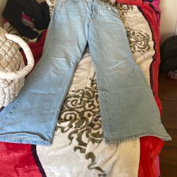 Light Washed, High-Waisted Bell Bottom Jeans