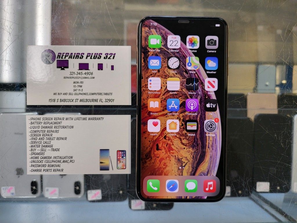 Unlocked Gold iPhone XS Max 256gb