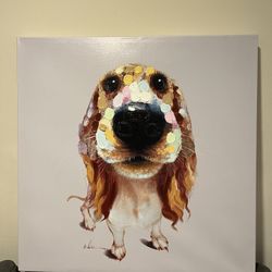 Dog painting On Canvas