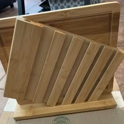740) EatNeat 2 Pcs Cutting Board Set - de Bamboo,.