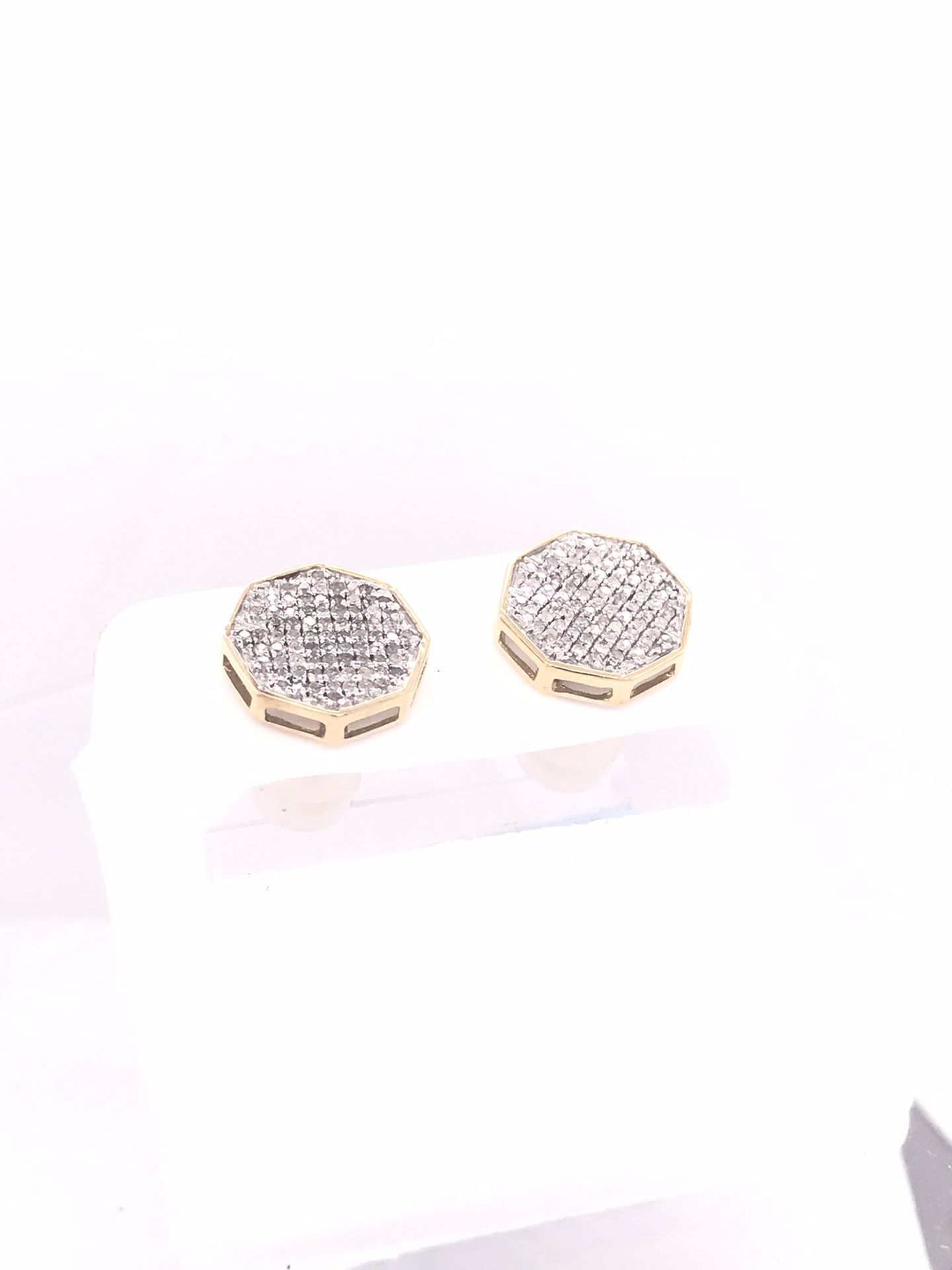 Earrings Diamond Gold 10K New
