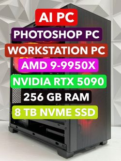 🖥️  FOX 85 🖥️  AI PC | EDITING PC | PHOTOSHOP PC | WORKSTATION PC | TOWER | AMD 9-9950X | 128 GB RAM | RTX 5090 | 8 TB NVMe SSD | WIN 11