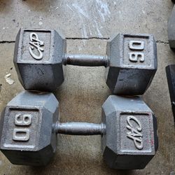 Pair Of Dumbbells 90lbs Each 