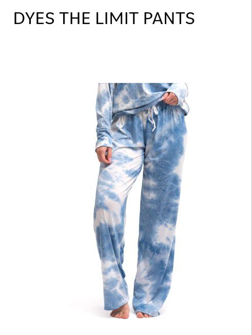 Brand NEW Hello Mello Blue Tie-dye Lounge Pants L/XL (12-16) 