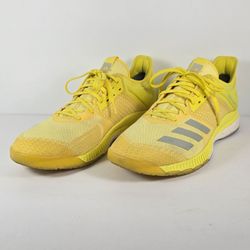Adidas CrazyFlight Yellow Athletic Shoes Sneakers Women's Size 12 Men's Size 11