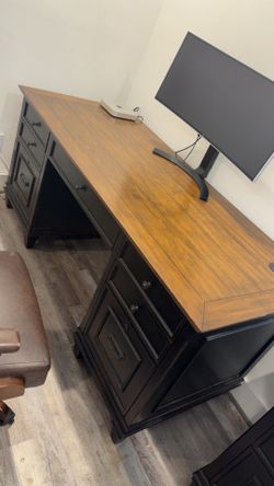 Solid Wood Office Set with Amish Made Chair from Gallery Furniture - $1000 obo