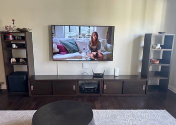 Large wood wall unit