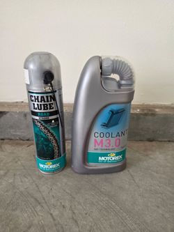 Motorex Chain Lube/ Coolant/ Motorcycle cover