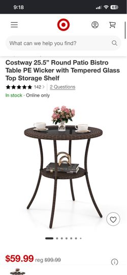 Brand new round bistro table 30$
