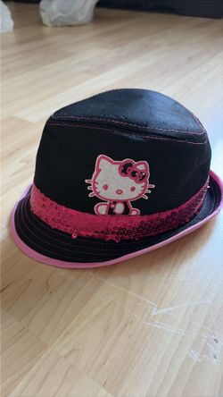 Hello Kitty Sanrio Top Hat Black Pink Sequins Fedora One Size