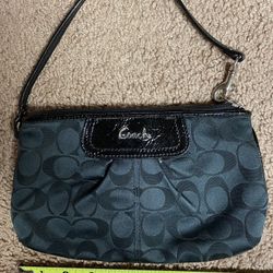 Coach Black Wristlet Purse Bag