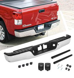 Rear Bumper for 2007-2013 Toyota Tundra w/o Park w/o Mounting Brackets Chrome