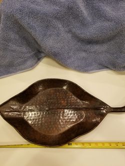 Metal forged table dish very large for candles