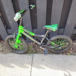 Kids Bicycle Schwinn 16 Inch Green ,  plus training wheels.