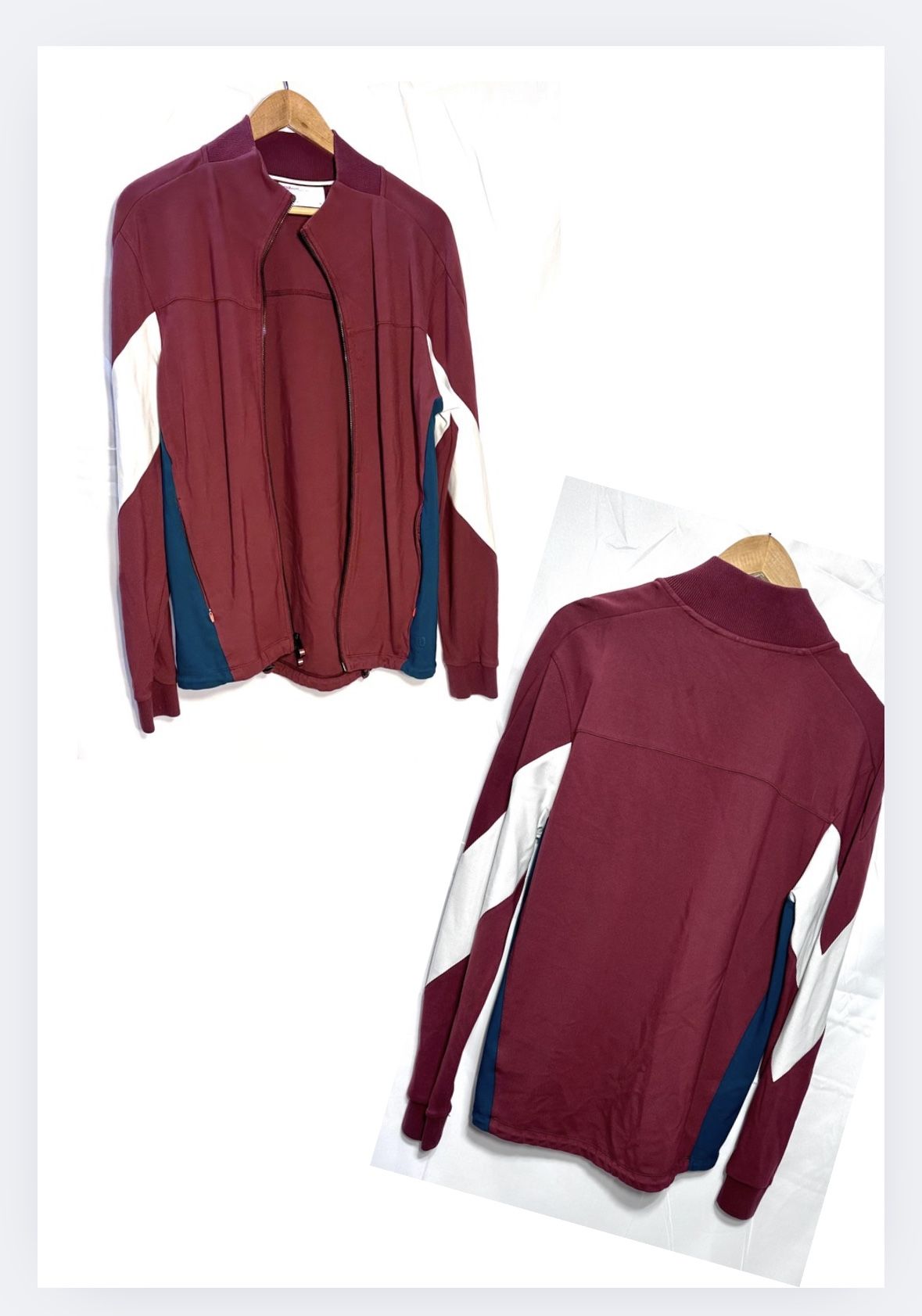 Wilson’s Jacket NWOT Men’s Size S Turquiose White Burgundy Full Zip
