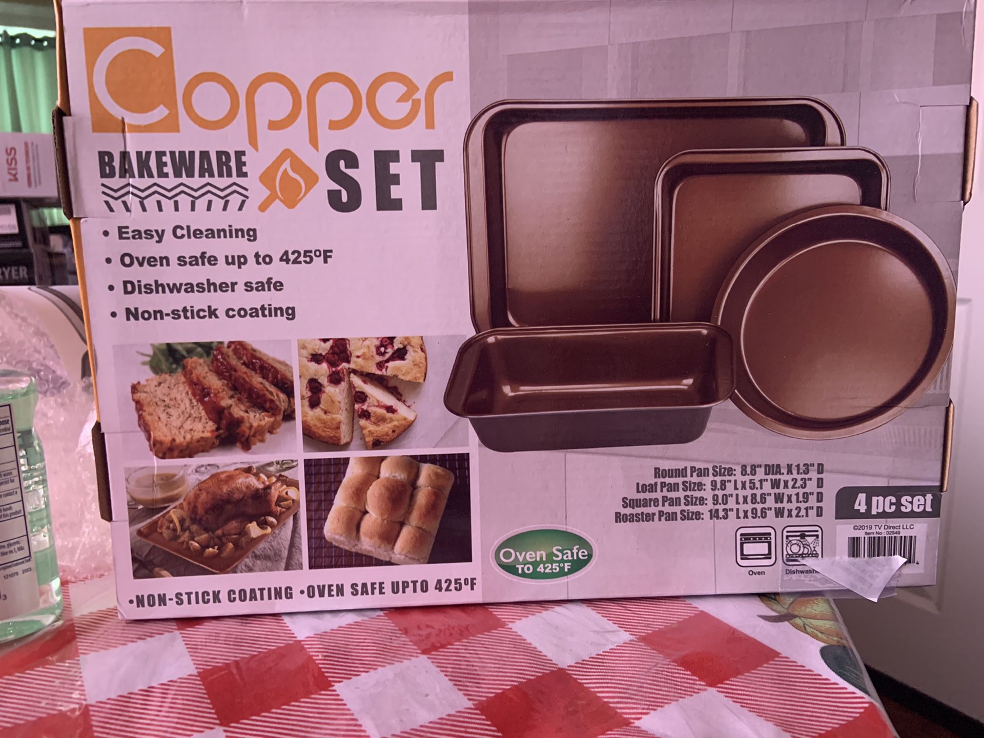 Copper bakeware set 4-piece