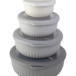 Enchante Cook with Color 8- Pc . Mixing Bowl Set with Lids 