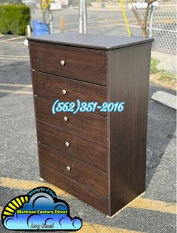 All Brown Expresso 5D Dresser Chest Mueble Wood