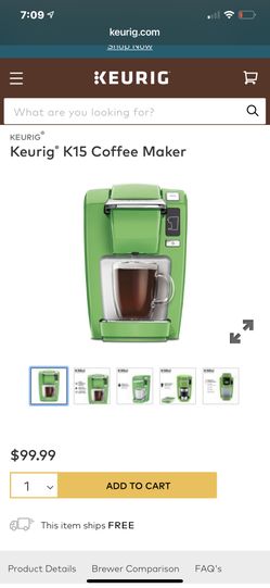 Keurig K15 Coffee Maker Greenery Green