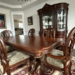 Six Chair Dining Table Set & China Cabinet