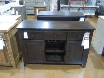 Davis Home 3 Drawer 2 Door Sideboard - Dark Espresso Brown | Buffet | Credenza