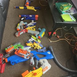 25 all Sizes Nerf Guns And Bullets