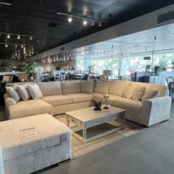 Ivory 4PC Chaise Sectional Couch